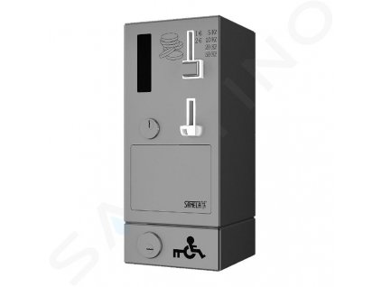 Sanela Automaty Mincový automat dverového zámku s GSM, s eurozámkom, antivandal, matná nerezová SLZA 40GV