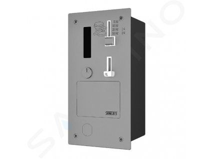 Sanela Automaty Zabudovateľný mincový automat dverového zámku s GSM, antivandal, matná nerezová SLZA 40GZ