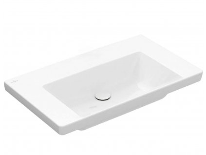 Villeroy & Boch Subway 3.0 Umývadlo, 80x47 cm, bez prepadu, bez otvoru na batériu, CeramicPlus, Stone White 4A7083RW