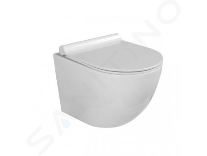 kielle Gaia Závesné kompaktné WC s doskou SoftClose, Rimless, biela 30115001
