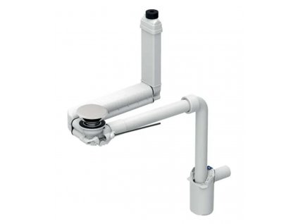 Geberit ONE Úsporný umývadlový sifón s výpustom pre umývadla so skrytým prepadom, d 32 mm, biela 152.051.01.1