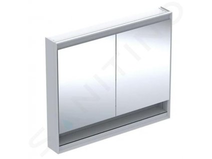Geberit ONE Zrkadlová skrinka s LED osvetlením, 1050x900x150 mm, 2 dvierka, s nikou, biela 505.834.00.2