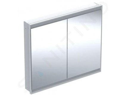 Geberit ONE Zrkadlová skrinka s LED osvetlením, 1050x900x150 mm, 2 dvierka, vstavaná, biela 505.804.00.2