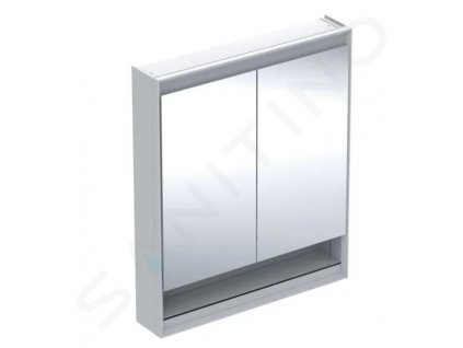 Geberit ONE Zrkadlová skrinka s LED osvetlením, 750x900x150 mm, 2 dvierka, s nikou, biela 505.832.00.2
