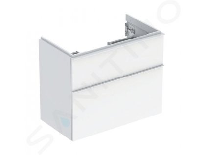 Geberit iCon Umývadlová skrinka, 74x62x42 cm, 2 zásuvky, lesklá biela 502.308.01.1