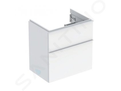 Geberit iCon Umývadlová skrinka, 59x62x42 cm, 2 zásuvky, lesklá biela 502.307.01.1