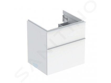 Geberit iCon Umývadlová skrinka, 59x62x48 cm, 2 zásuvky, lesklá biela 502.303.01.1