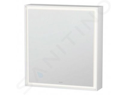 Duravit L-Cube Zrkadlová skrinka s LED osvetlením, 700x650x155 mm, pánty vľavo, biela LC7550L00001000