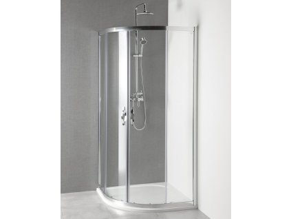 Gelco AKCE štvrťkruhová sprchová zástena 900x900x1900mm, číre sklo AG4290