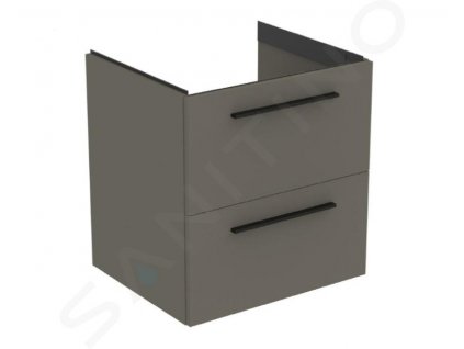 Ideal Standard i.Life B Umývadlová skrinka 60x63x51 cm, 2 zásuvky, sivý matný kremeň T5270NG