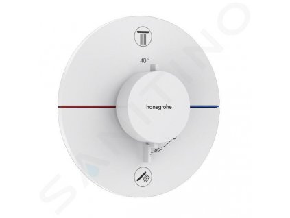 Hansgrohe ShowerSelect Comfort Termostatická batéria pod omietku, na 2 spotrebiče, matná biela 15554700-HG