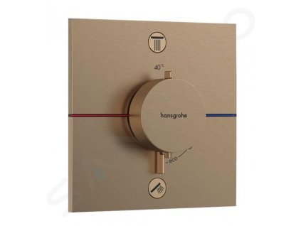 Hansgrohe ShowerSelect Comfort Termostatická batéria pod omietku, na 2 spotrebiče, kefovaný bronz 15572140-HG