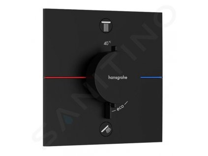 Hansgrohe ShowerSelect Comfort Termostatická batéria pod omietku, na 2 spotrebiče, matná čierna 15572670-HG