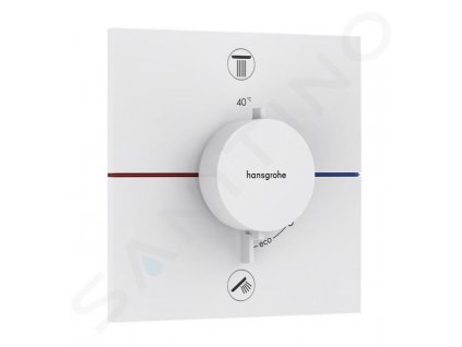 Hansgrohe ShowerSelect Comfort Termostatická batéria pod omietku, na 2 spotrebiče, matná biela 15572700-HG