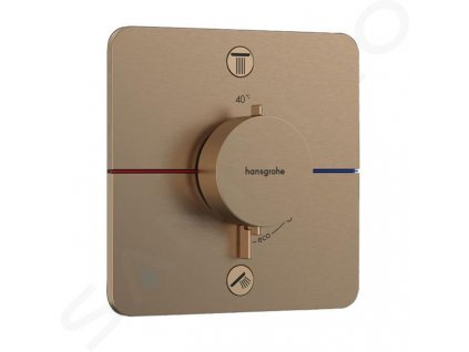 Hansgrohe ShowerSelect Comfort Termostatická batéria pod omietku, na 2 spotrebiče, kefovaný bronz 15583140-HG