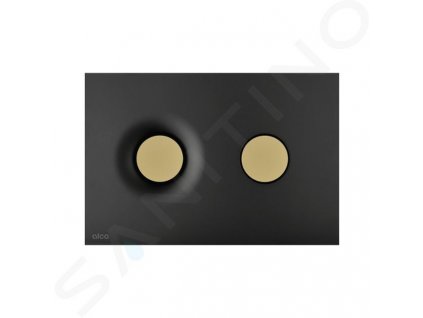 Alcadrain Dot.Dot. Ovládanie splachovania, matná čierna/zlatá M1978-7