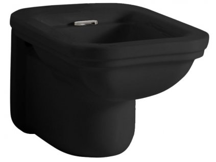 Kerasan WALDORF bidet závesný 37x55cm, čierna mat 4125K7