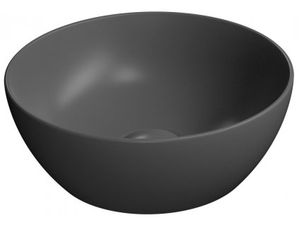 GSI PURA COLOR PURA keramické umývadlo na dosku, piemer 32cm, čierna mat 885426