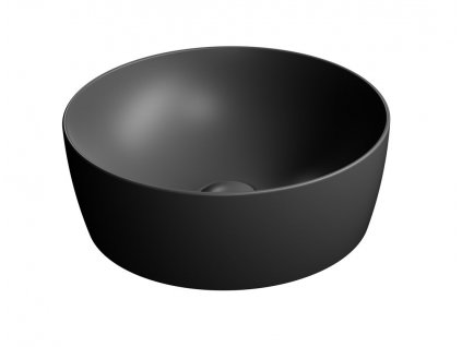 GSI NUBES COLOR NUBES keramické umývadlo na dosku, priemer 40cm, čierna mat 903926
