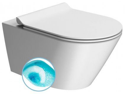 GSI KUBE X COLOR KUBE X závesná WC misa, Swirlflush, 36x55cm, biela dual-mat 941509