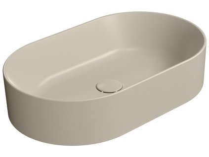 GSI KUBE X COLOR KUBE X keramické umývadlo na dosku, 60x37cm, oválne, creta mat 945808