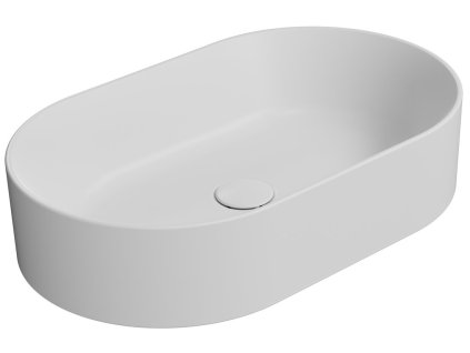 GSI KUBE X COLOR KUBE X keramické umývadlo na dosku, 60x37cm, oválne, biela mat 945809
