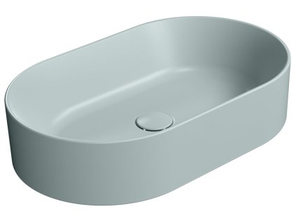 GSI KUBE X COLOR KUBE X keramické umývadlo na dosku, 60x37cm, oválne, ghiaccio mat 945815