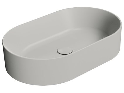GSI KUBE X COLOR KUBE X keramické umývadlo na dosku, 60x37cm, oválne, cenere mat 945817