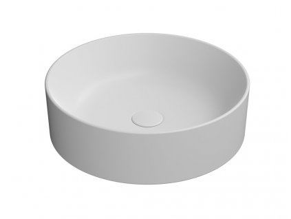 GSI KUBE X COLOR KUBE X keramické umývadlo na dosku, priemer 45cm, biela mat 942709