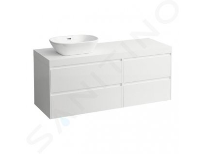 Laufen Lani Umývadlová skrinka, 58x137x49 cm, 4 zásuvky, výrez vľavo, matná biela H4045821122601