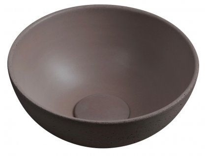 Sapho SMALL MINOR betónové umývadlo na dosku, priemer 26cm, tmavo hnedá MR26015