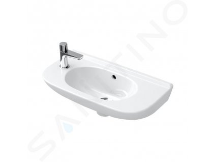 Villeroy & Boch O.novo Umývadielko Compact, 500x250 mm, s prepadom, otvor na batériu vľavo, alpská biela 53615401