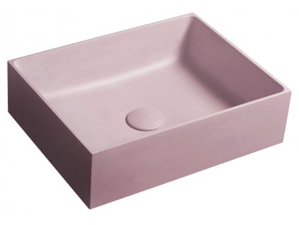 Sapho FORMIGO betonové umývadlo na dosku, 47,5x36,5cm, ružová FG121