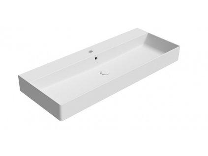 GSI KUBE X COLOR KUBE X keramické umývadlo 120x47cm, biela mat 9424109