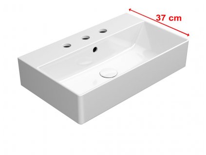 GSI KUBE X keramické umývadlo 60x37cm, 3 otvory, biela ExtraGlaze 9454311