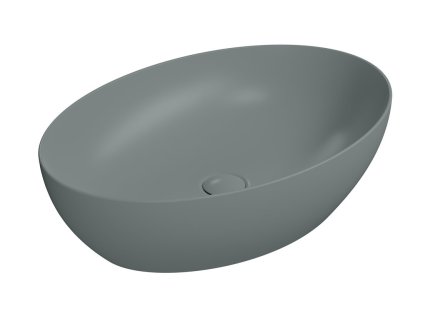 GSI COLOR ELEMENTS PURA keramické umývadlo na dosku 60x42 cm, agave mat 884204