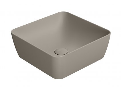 GSI NUBES COLOR SAND/NUBES keramické umývadlo na dosku 38x38cm, tortora mat 903805