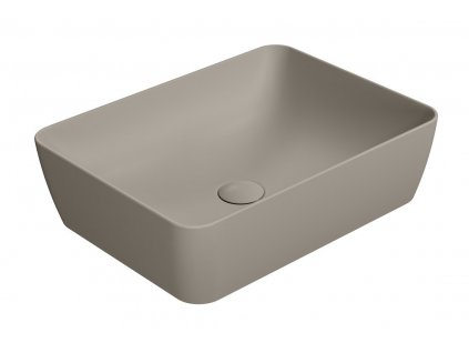 GSI COLOR ELEMENTS SAND keramické umývadlo na dosku 50x38 cm, tortora mat 903705