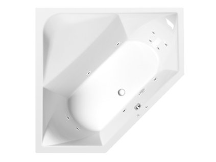 Polysan VANE S HYDROMASÁŽNYM SYSTÉMOM FLOSS hydromasážna vaňa, 145x145x50cm, Active Hydro, chróm 98611.1010