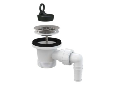 Alcadrain Príslušenstvo Výpusť umývadlová 6/4" s prípojkou, mriežka z nehrdzavejúcej ocele A31P