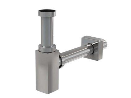 Alcadrain Sifóny Sifón umývadlový Design, priemer 32 mm, hranatý, kov A401