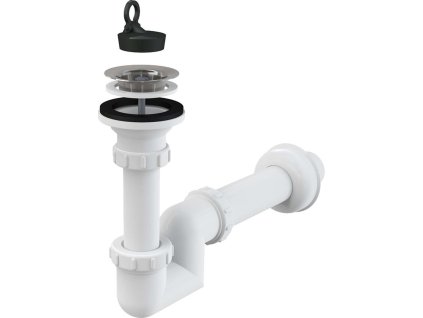 Alcadrain Sifóny Sifón umývadlový "S" priemer 40 mm, mriežka DN63 z nehrdzavejúcej ocele A412-DN40