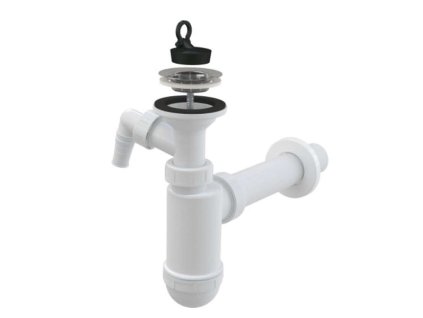 Alcadrain Sifóny Sifón umývadlový s prípojkou, priemer 40 mm, mriežka DN63 z nehrdzavejúcej ocele A41P