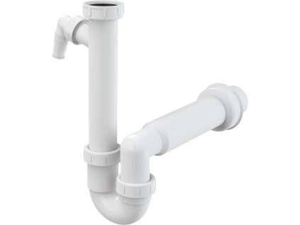 Alcadrain Sifóny Sifón rúrkový priemer 50 mm s prevlečnou maticou a prípojkou A81-DN50