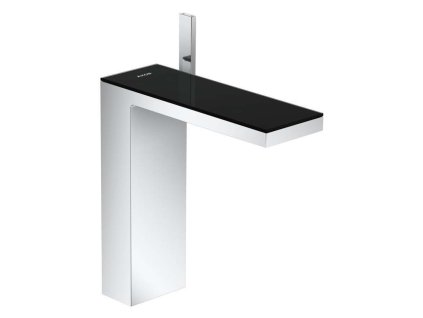 Axor MyEdition Umývadlová batéria s výpusťou Push-Open, chróm/čierne sklo 47020600-AX