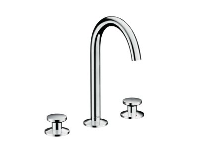 Axor One Umývadlová batéria s výpustom Push-Open, 3-otvorová inštalácia, chróm 48070000-AX