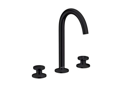 Axor One Umývadlová batéria s výpusťou Push-Open, 3-otvorová inštalácia, matná čierna 48070670-AX