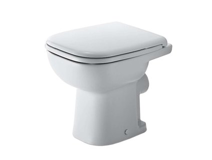 Duravit D-Code Stojace WC, zadný odpad, s HygieneGlaze, alpská biela 21080920002