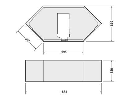 Duravit  Podpora k vani D-Code, 1900x900 mm 790477000000000