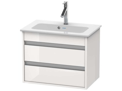 Duravit Ketho Umývadlová skrinka Compact, 48x60x39 cm, 2 zásuvky, lesklá biela KT645202222